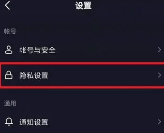 隐私设置界面示意图