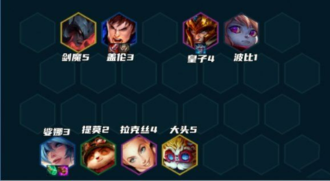 盖伦核心阵容示意图