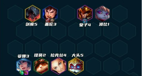 最终阵容示意图