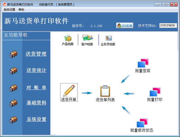 单据管理界面